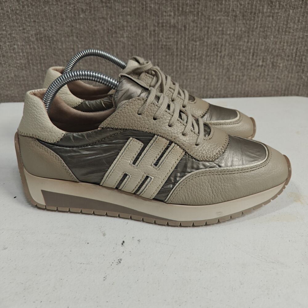 Hispanista Women's Beige Gray Causal Sneakers Shoes Size 40 EU 9-9.5 US